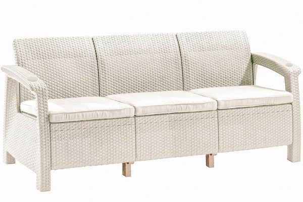 Трёхместный диван  Yalta Sofa 3 Seat белый купить в Ногинске