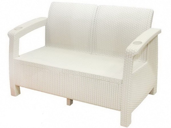 Двухместный диван Yalta Sofa Seаt белый купить в Ногинске