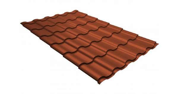 Металлочерепица кредо GL 0,5 GreenСoat Pural RR 750 кирпично-красный (RAL 8004 терракота) купить в Ногинске