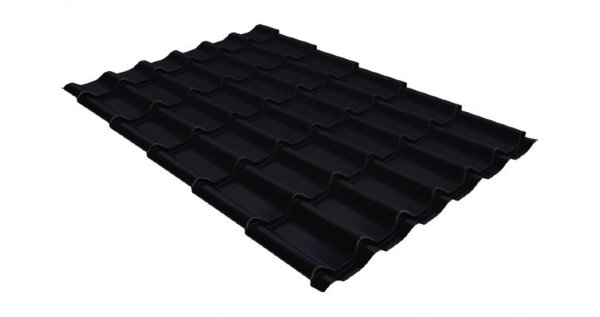 Металлочерепица классик GL 0,5 Velur20 RAL 9005 черный купить в Ногинске