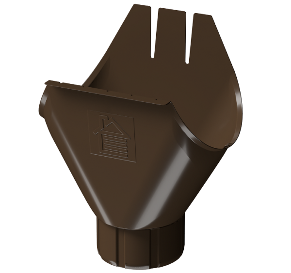 Воронка желоба D125 Döcke STAL PREMIUM Каштан, (RAL 8017) купить в Ногинске