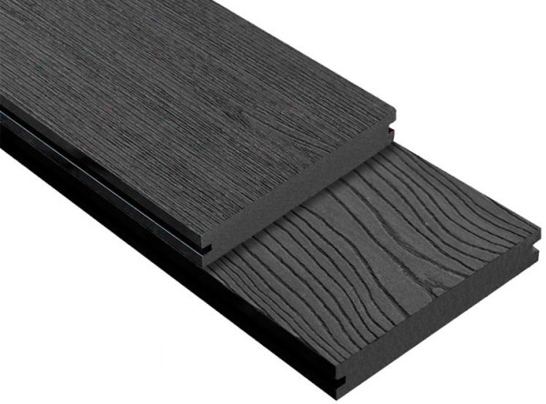 Террасная доска ДПК Outdoor 3D полнотелая STORM/OCEAN BLACK черная купить в Ногинске
