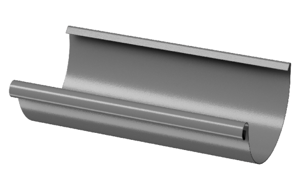 Желоб полукруглый D125 3 м Döcke STAL PREMIUM Графит, (RAL 7024) купить в Ногинске