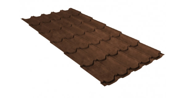 Металлочерепица квинта плюс 0,45 Safari Twincolor Brown купить в Ногинске