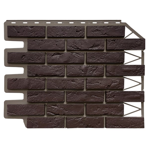Фасадная панель FineBer, Кирпич Баварский, Темно коричневый купить в Ногинске