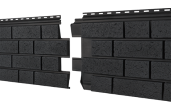 Фасадная панель Ю-пласт Стоун Хаус S-Lock Клинкер Нордик Графитовый купить в Ногинске