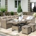 Комплект мебели AFINA плетеной из иск. ротанга AFM-307B Beige купить в Ногинске