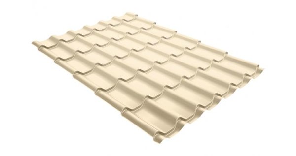 Металлочерепица классик 0,5 Satin RAL 1015 светлая слоновая кость купить в Ногинске