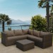 Комплект мебели AFINA плетеной из иск. ротанга YR825A Brown/Beige купить в Ногинске