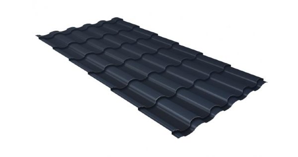 Металлочерепица кредо 0,5 Satin RAL 7024 мокрый асфальт купить в Ногинске