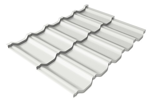 Металлочерепица модульная Квинта Uno Grand Line c 3D резом 0,5 Satin RAL 9003 сигнальный белый купить в Ногинске
