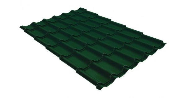 Металлочерепица классик GL 0,5 Velur20 RAL 6005 зеленый мох купить в Ногинске