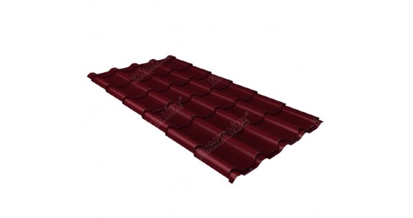 Металлочерепица камея 0,5 Satin RAL 3005 красное вино купить в Ногинске