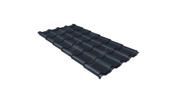 Металлочерепица камея 0,5 Satin RAL 7024 мокрый асфальт купить в Ногинске