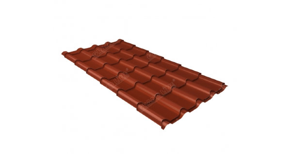 Металлочерепица камея 0,5 Satin RAL 8004 терракота купить в Ногинске