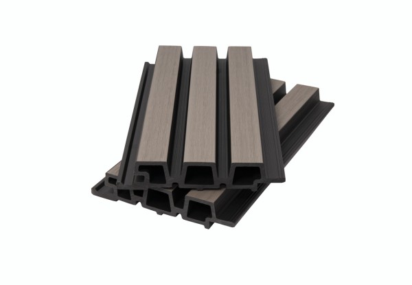 Фасадная панель брусковая двухцветная co-extrusion, snow mix купить в Ногинске