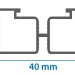 Лага алюминиевая KRONEX 40x15x3000 мм опорная Slim купить в Ногинске
