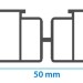 Лага алюминиевая KRONEX 50x25x3000 мм несущая купить в Ногинске