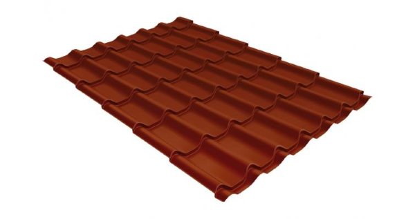 Металлочерепица классик GL 0,5 Velur20 RAL 8004 терракота купить в Ногинске