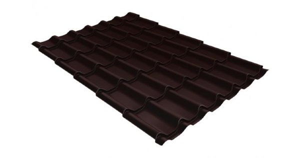 Металлочерепица классик 0,5 Satin RAL 8017 шоколад купить в Ногинске