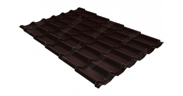 Металлочерепица классик GL 0,5 Quarzit RAL 8017 шоколад Metallic купить в Ногинске