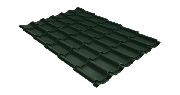 Металлочерепица классик 0,5 Satin RR 11 темно-зеленый купить в Ногинске